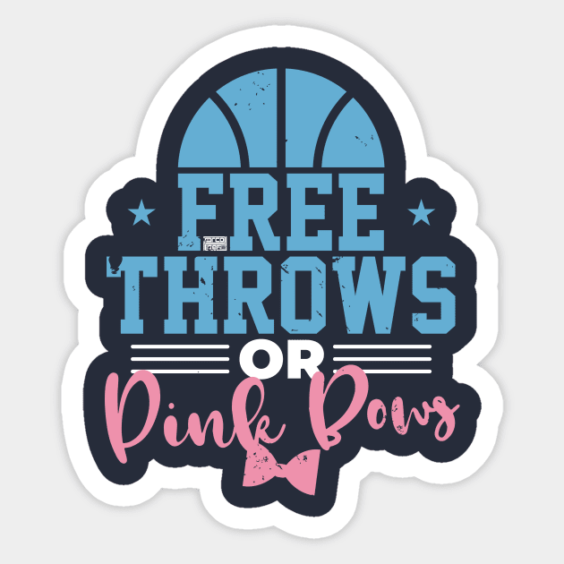 FREE THROWS OR PINK BOWS GENDER REVEAL BABY SHOWER Sticker by porcodiseno